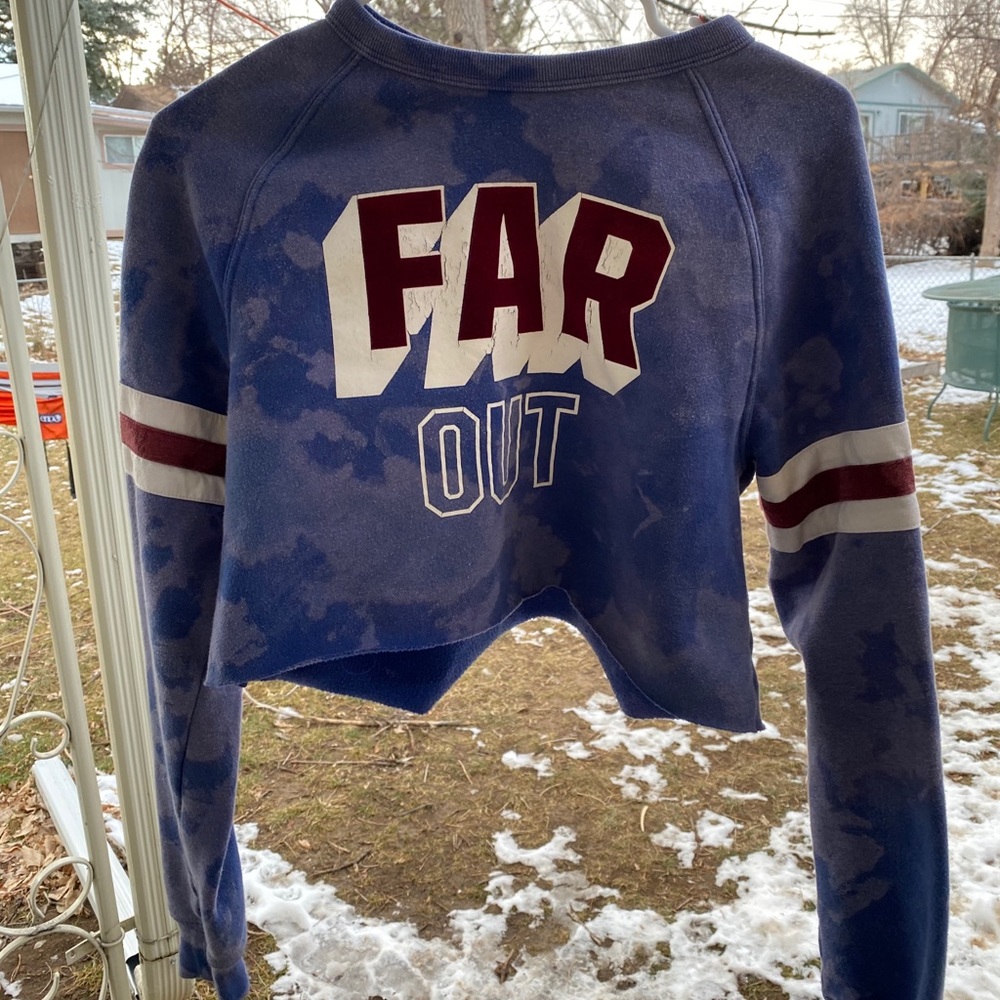 Custom bleach tie dye cropped sweater